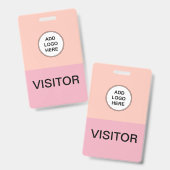 ロゴスタイリッシュテンプレート会社ビジターバッジ バッジ (表裏)