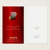 ロゴスタイリッシュ付きルビーレッドウェア価格ラベル (正面&裏面)