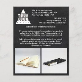 ロゴスタイリッシュChalkboard独自の2枚の写真を作成 チラシ