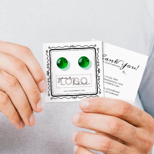 ロゴスタッドイヤリングズドードルスクエアカード03 Pack 25 コーリングカード