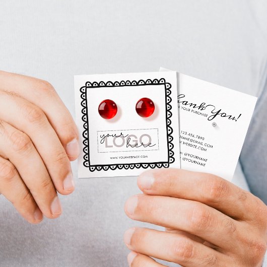 ロゴスタッドイヤリングズドードルスクエアカード10パック25 コーリングカード