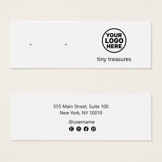 ロゴスタッドイヤリングディスプレイカードの追加 (正面&裏面)