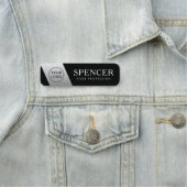 ロゴスタッフ従業員シルバーグレーグラデーション黒 名札 (インサイチュ)