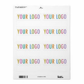 ロゴステッカー付き一時ネームタグ ネームバッジ ラベル (フルシート)