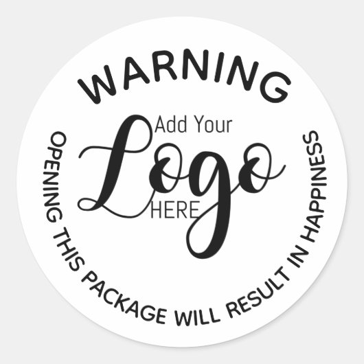 ロゴステッ警告クの幸せ ラウンドシール (正面)