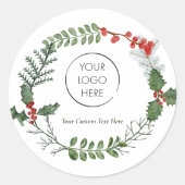 ロゴスモールビジネスマーケティングハッピーホリデー ラウンドシール (正面)