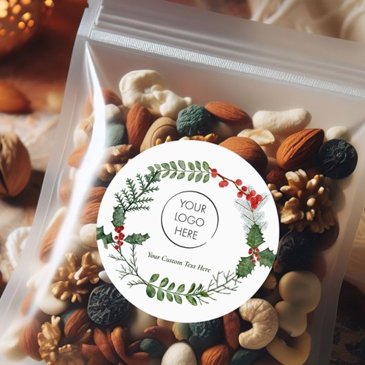 ロゴスモールビジネスマーケティングハッピーホリデー ラウンドシール