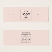 ロゴソーシャルメディアのイヤリングディスプレイ (正面&裏面)