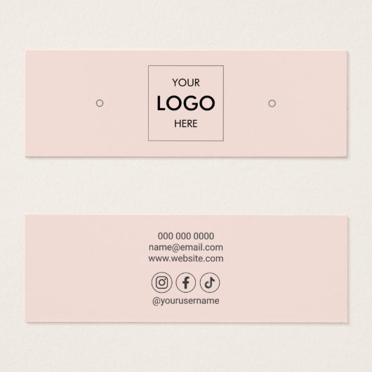 ロゴソーシャルメディアのイヤリングディスプレイ (正面&裏面)