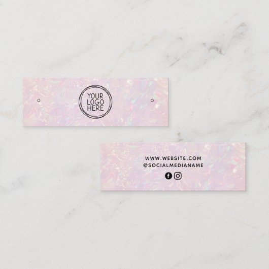 ロゴソーシャルメディアのスタッドイヤリングディスプレイカード コーリングカード (正面/裏面)