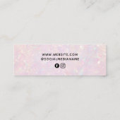 ロゴソーシャルメディアのスタッドイヤリングディスプレイカード コーリングカード (裏面)