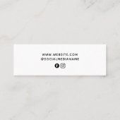 ロゴソーシャルメディアのスタッドイヤリングディスプレイカード コーリングカード (裏面)