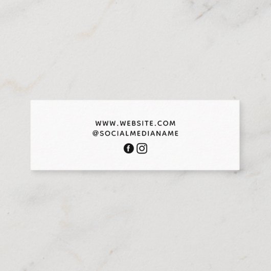 ロゴソーシャルメディアのスタッドイヤリングディスプレイカード コーリングカード (裏面)