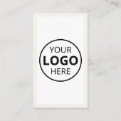 ロゴソーシャルメディアのミニマルなベージュ 名刺 (裏面)