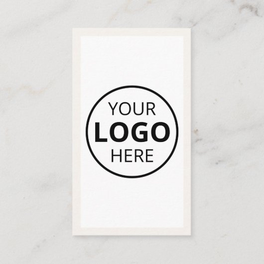 ロゴソーシャルメディアのミニマルなベージュ 名刺 (裏面)