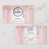 ロゴソーシャルメディアのロゴQRコードバラSOAP Drip 名刺 (正面/裏面)