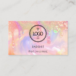 ロゴソーシャルメディアのロゴQRコードホロラップドップ 名刺