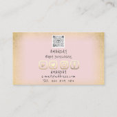 ロゴソーシャルメディアのロゴQRコード金ゴールドピンク 名刺 (裏面)