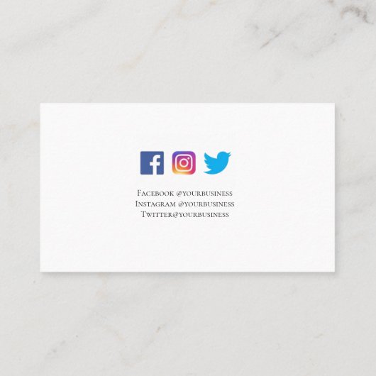 ロゴソーシャルメディアの名刺のパーソナライズ 名刺 (裏面)
