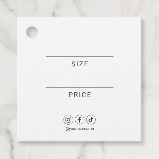 ロゴソーシャルメディアプロフェッショナルメッセージカード フェイバータグ (正面)