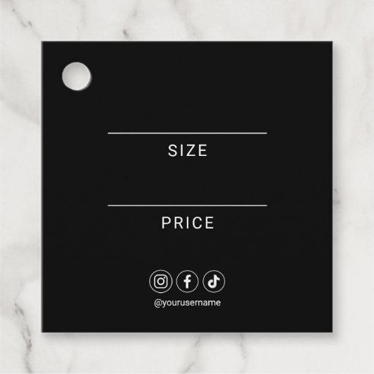 ロゴソーシャルメディアプロフェッショナルメッセージカード フェイバータグ (正面)