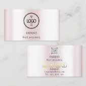 ロゴソーシャルメディアロゴQRコードホログラフィックバス 名刺 (正面/裏面)