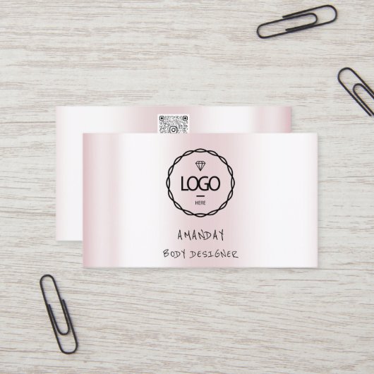 ロゴソーシャルメディアロゴQRコードホログラフィックバス 名刺 (正面/裏面インサイチュ)