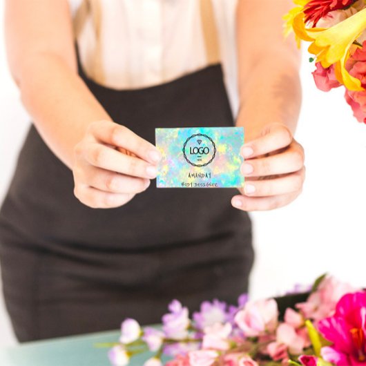 ロゴソーシャルメディアロゴQRコードホログラフィック 名刺