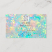 ロゴソーシャルメディアロゴQRコードホログラフィック 名刺 (裏面)