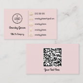 ロゴソーシャルメディア金ゴールドQRコード金ゴールドパウダー 名刺 (正面/裏面)