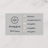 ロゴソーシャルメディア金ゴールドQRコード金ゴールドYouTube 名刺 (正面)