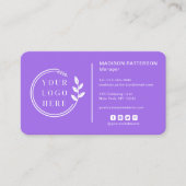 ロゴソーシャルメディアQRコードの追加企業の 名刺 (正面)