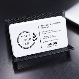 ロゴソーシャルメディアQRコードの追加企業の 名刺