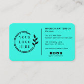 ロゴソーシャルメディアQRコードの追加企業の 名刺 (正面)