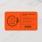 ロゴソーシャルメディアQRコードの追加企業の 名刺 (正面)