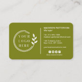 ロゴソーシャルメディアQRコードの追加企業の 名刺 (正面)