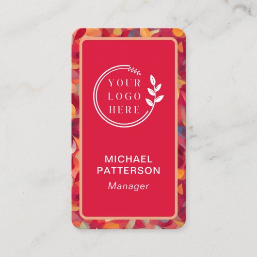 ロゴソーシャルメディアQRコードモダン赤企業の 名刺 (正面)