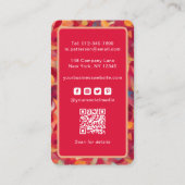 ロゴソーシャルメディアQRコードモダン赤企業の 名刺 (裏面)