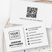 ロゴソーシャルメディアQRコード任意のカラー名刺