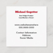 ロゴソーシャルメディアQRコード スクエア名刺 (裏面)