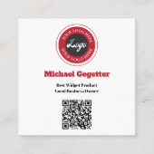 ロゴソーシャルメディアQRコード スクエア名刺 (正面)