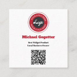 ロゴソーシャルメディアQRコード スクエア名刺