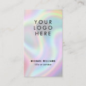 ロゴソーシャルモダンメディアアイコンのホログラフィック 名刺 (正面)