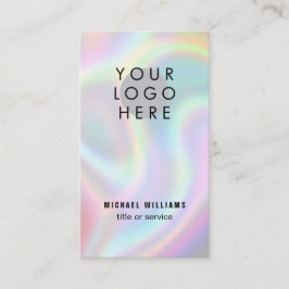 ロゴソーシャルモダンメディアアイコンのホログラフィック 名刺