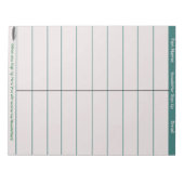 ロゴタウペティール(緑がかった色)作家の販促資料 ノートパッド (正面)