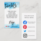 ロゴタンブラーカードのビニ気にールビジネスの追加 名刺 (正面/裏面)