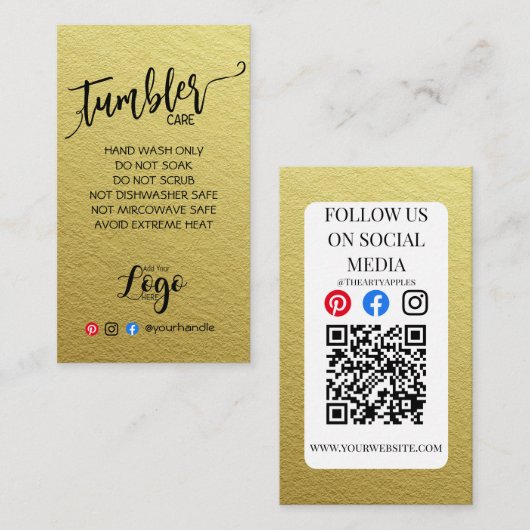 ロゴタンブラーカードのビニ気にールビジネスの追加 名刺 (正面/裏面)