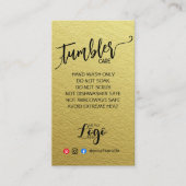 ロゴタンブラーカードのビニ気にールビジネスの追加 名刺 (正面)