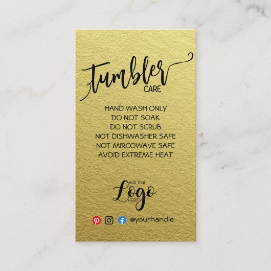 ロゴタンブラーカードのビニ気にールビジネスの追加 名刺 (正面)