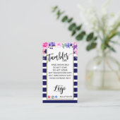 ロゴタンブラーカードのビニ気にールビジネスの追加 名刺 (スタンド正面)